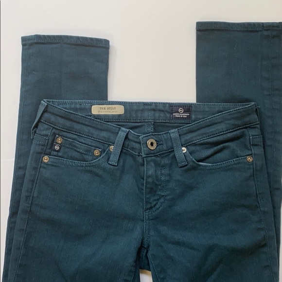 AG Adriano Goldshmied Stilt Cigarette Teal Skinny - Picture 4 of 8